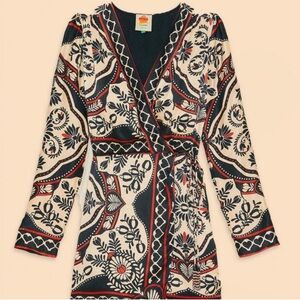 NWT Farm Rio Passion Scarf Wrap Dress, XXS